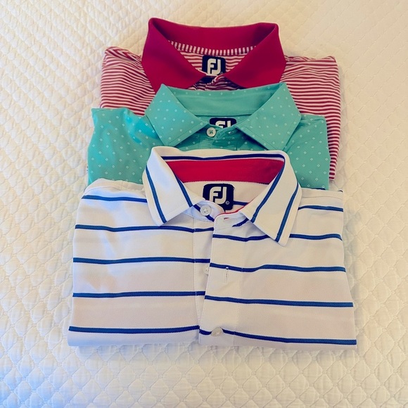 Qty. 3 FOOTJOY GOLF SHIRTS Sz L - Picture 1 of 11